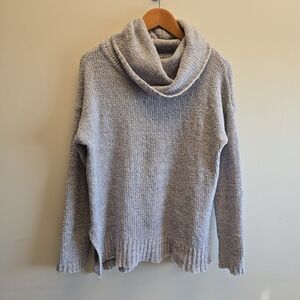 BB Dakota Large Gray Super Soft Knit Cowl Neck Sweater